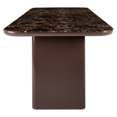 Calvin Dark Chocolate Dining Table with Ceramic Marble Top Furniture 
