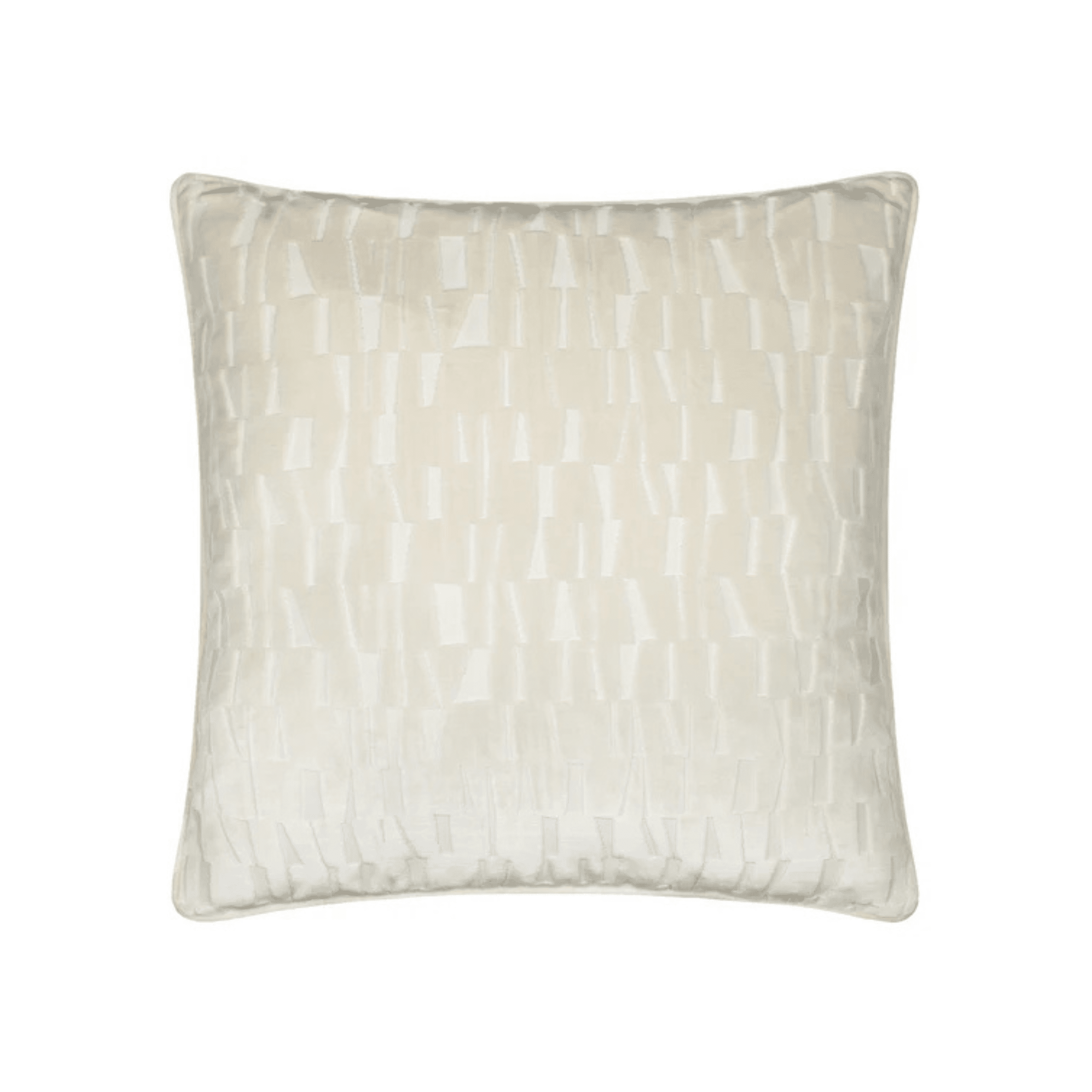 Calypso Ivory Velvet Pattern Cushion Cover - 50x50cm