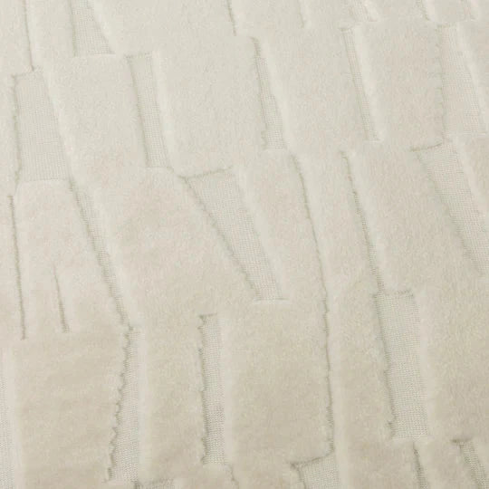 Calypso Ivory Velvet Pattern Cushion Cover - 50x50cm