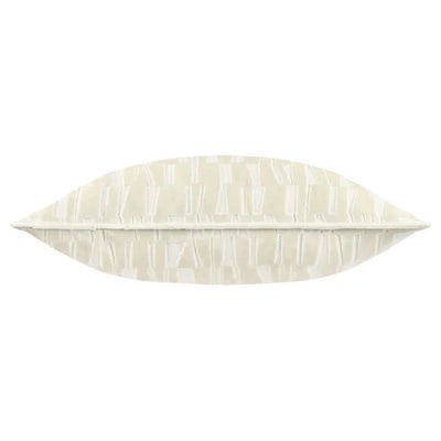 Calypso Ivory Velvet Pattern Feather Filled Cushion - 50x50 Textiles 