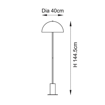 Camilla Gold & Marble Floor Lamp Lighting 