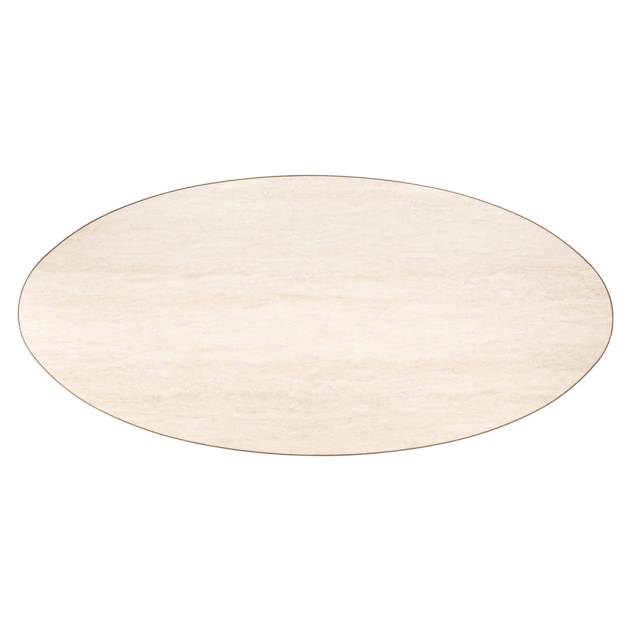 Camille Luxury Cream & Gold Oval Dining Table with Ceramic Marble Top Furniture 