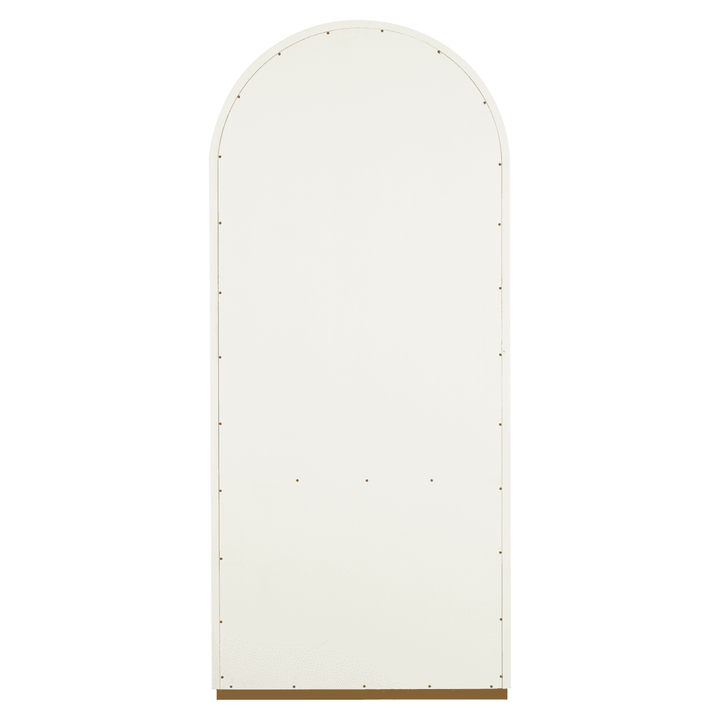 Camille Luxury Cream & Gold Ribbed Arched Shelving Unit Furniture 