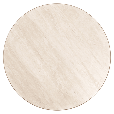 Camille Luxury Cream & Gold Round Dining Table with Ceramic Marble Top Furniture 