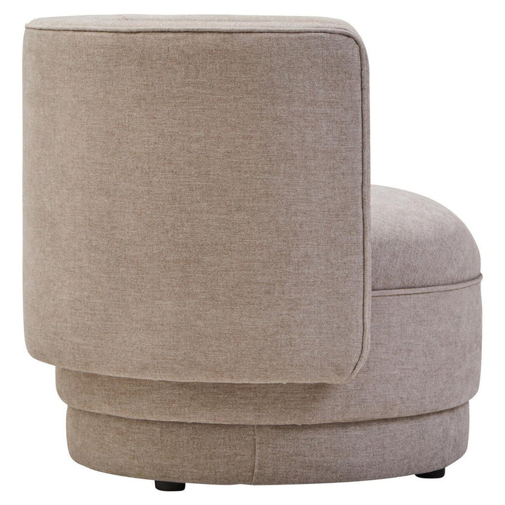 Canazei Taupe Chenille Curved Accent Chair Furniture 