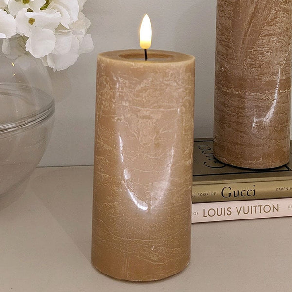 Caramel Realistic LED Candle - 15cm Fragrance 