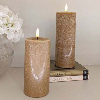 Caramel Realistic LED Candle - 20cm Fragrance 