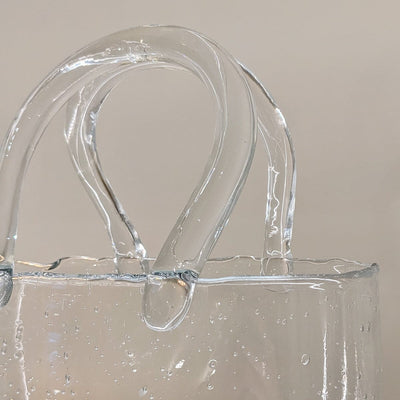 Carina Petite Bubbled Glass Decorative Handbag Vase Accessories 