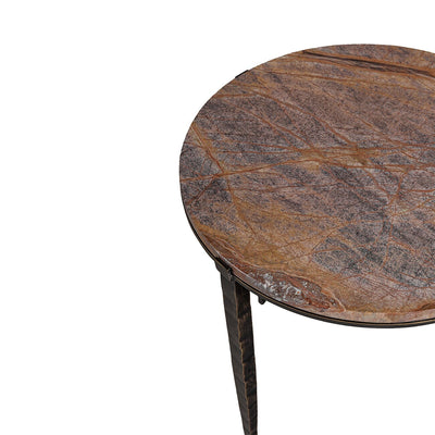 Carlo Bronze Marble & Iron Side Table Furniture 