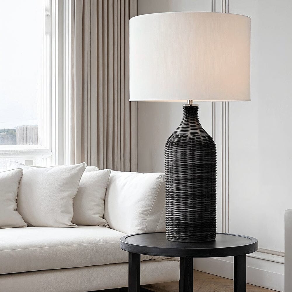 Carrara Rattan Bottle Neck Table Lamp