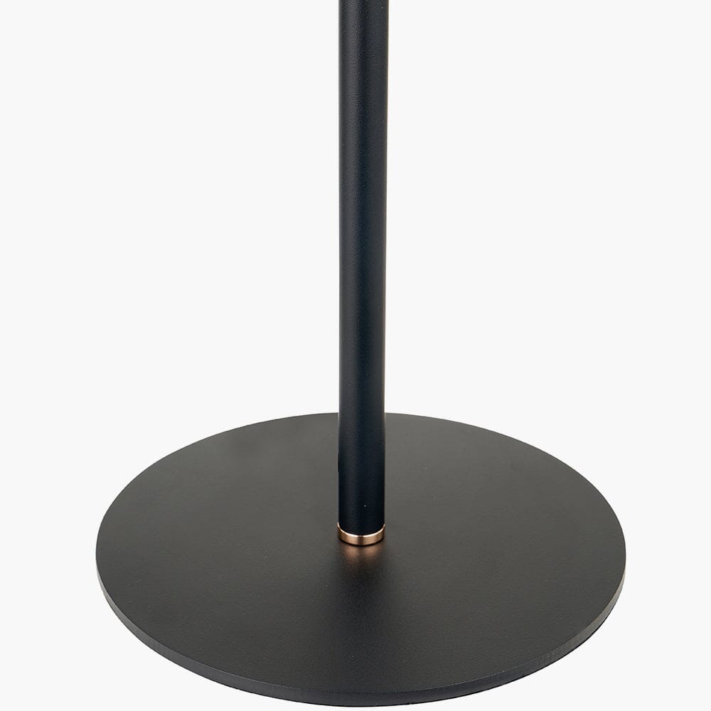 Carrara Black & Rose Gold LED Table Lamp Lighting 