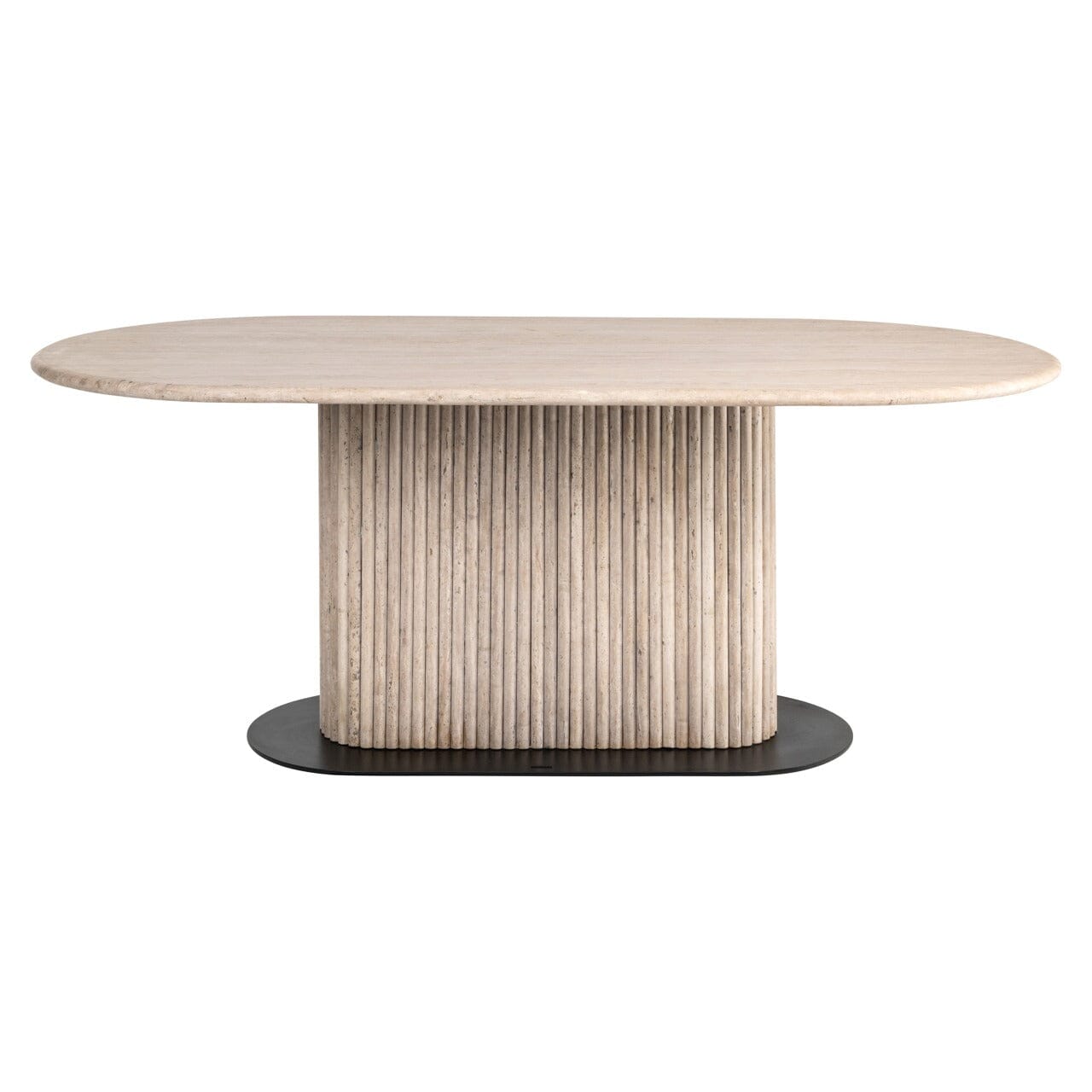 Casandra Luxury Travertine Marble Dining Table Furniture 