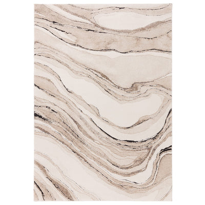 Casoria Cream & Beige Marble Effect Rug 