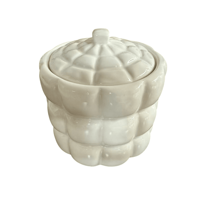 Cavan Cream Decorative Quilted Candle with Lid Fragrance 
