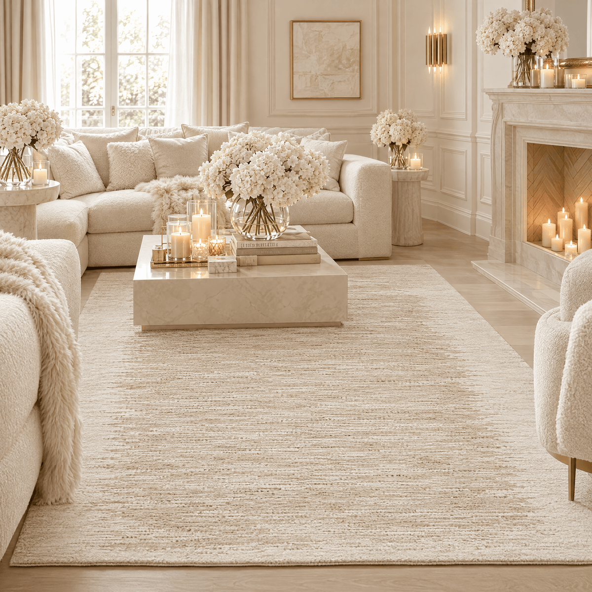 Celia Taupe & Ivory Ombre Rug Textiles 