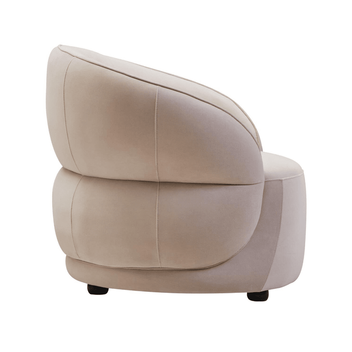 Cellio Stone Velvet Curved Armchair Furniture 