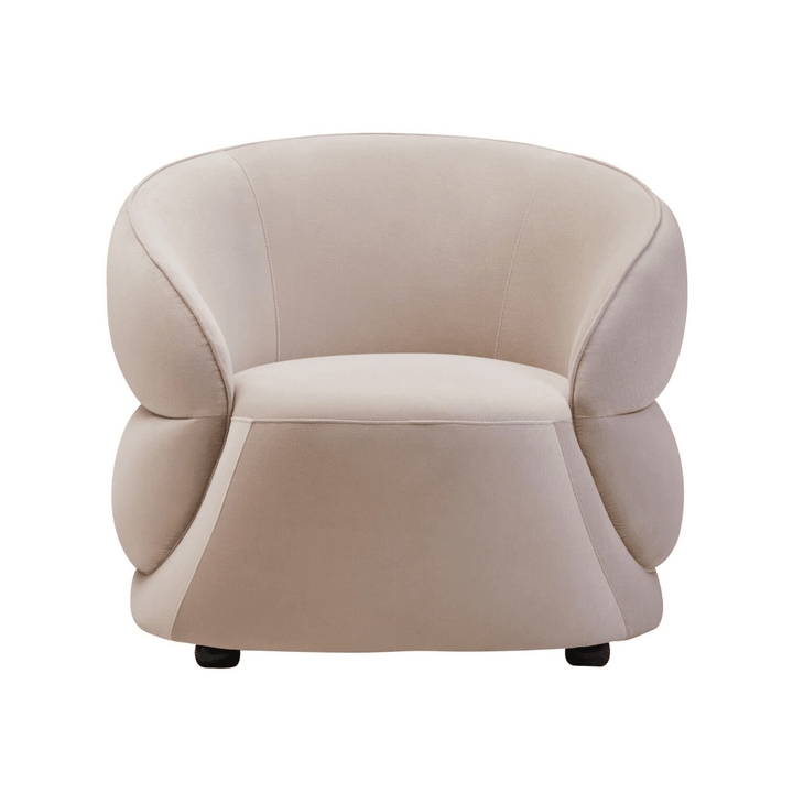 Cellio Stone Velvet Curved Armchair Furniture 