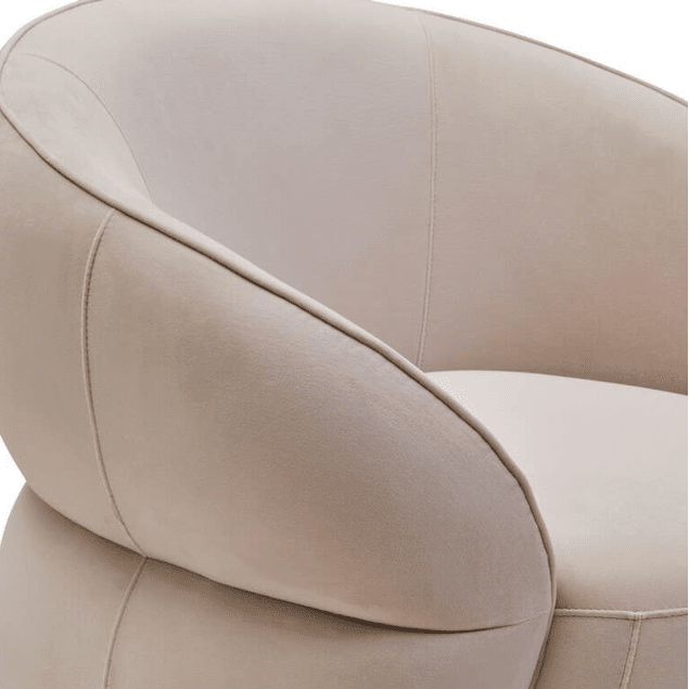 Cellio Stone Velvet Curved Armchair Furniture 