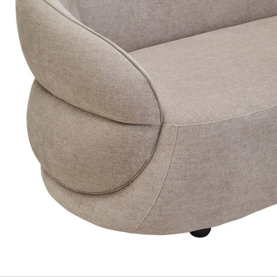 Cellio Taupe Chenille 3 Seater Curved Sofa Sofa 