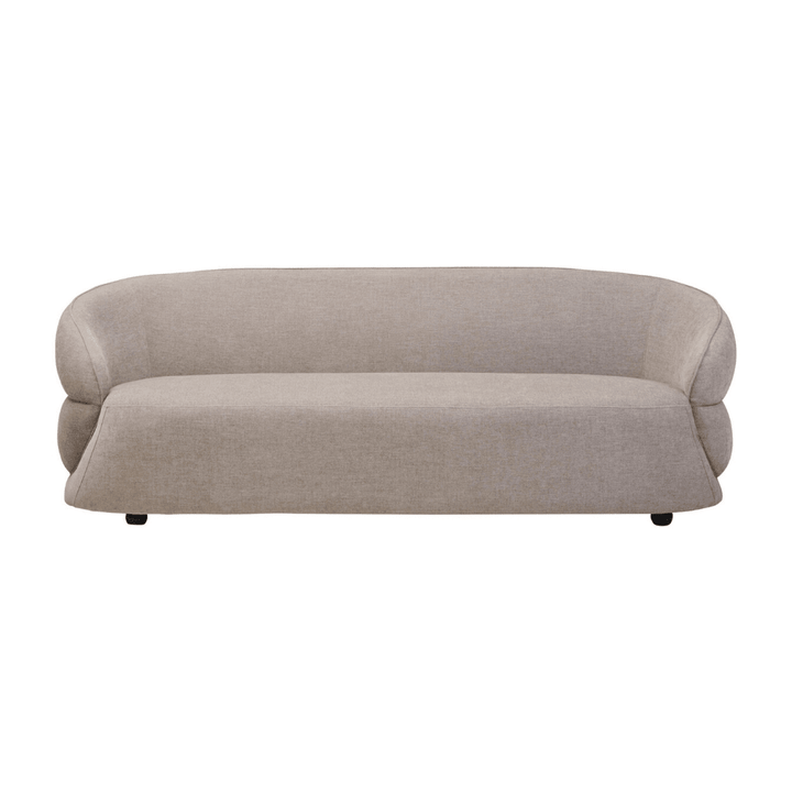 Cellio Taupe Chenille 3 Seater Curved Sofa Sofa 