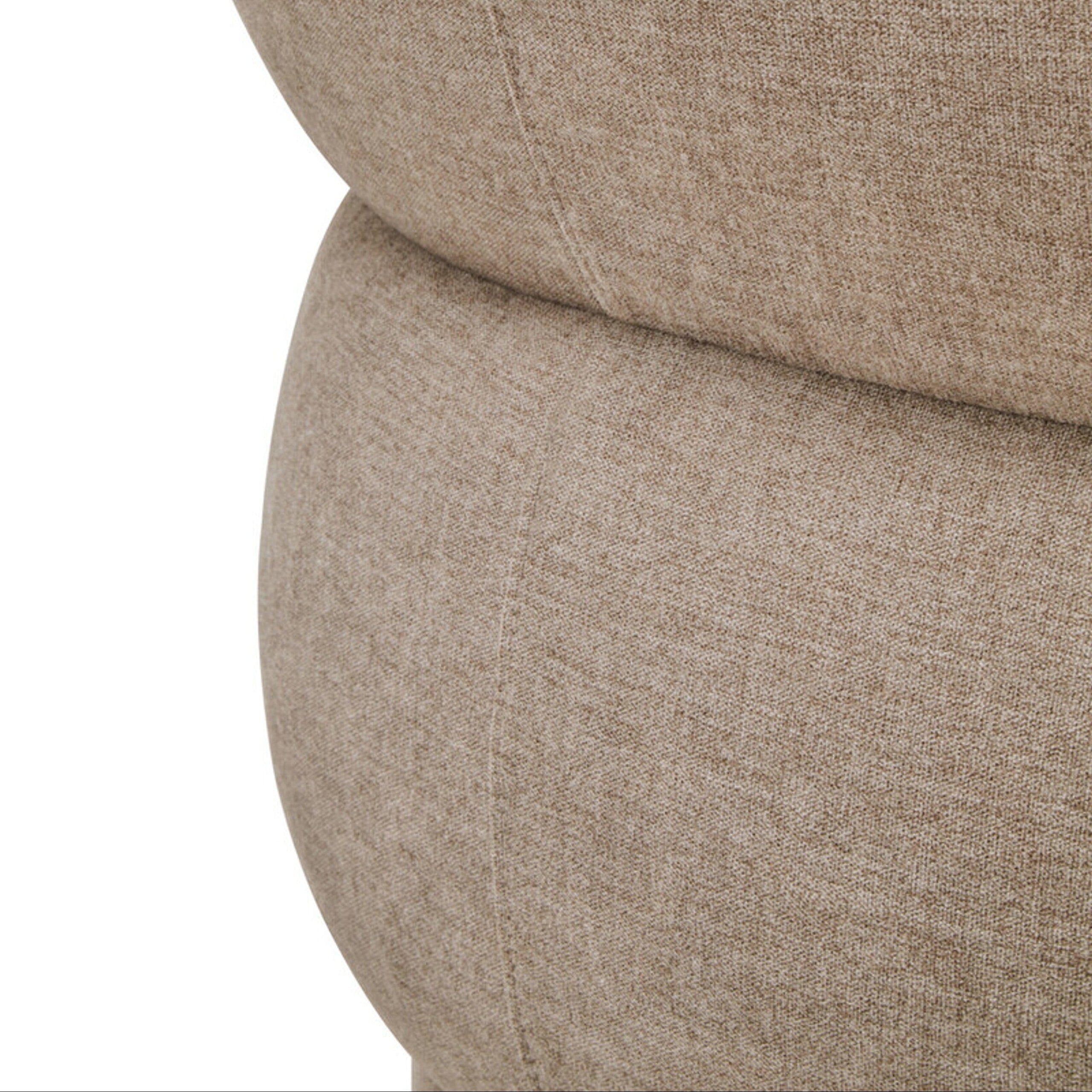 Cellio Taupe Chenille 3 Seater Curved Sofa Sofa 