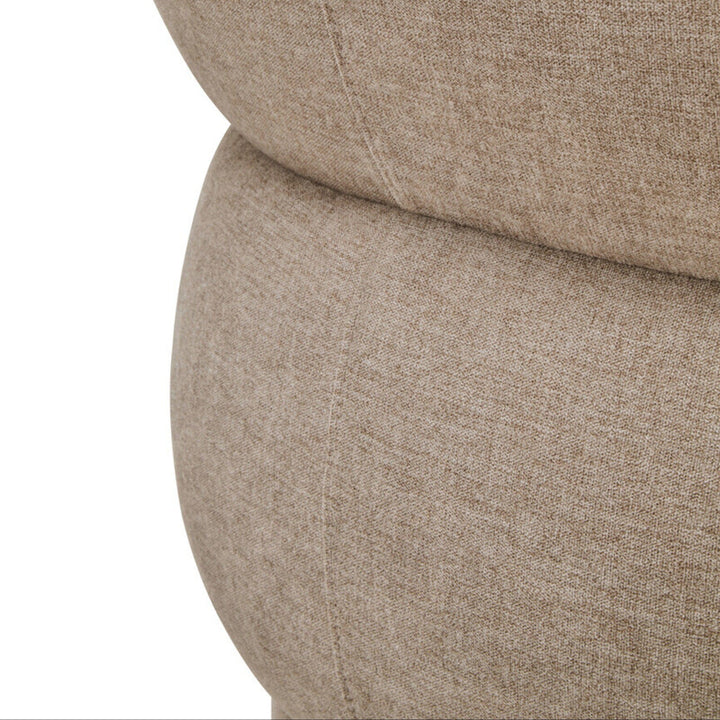 Cellio Taupe Chenille 3 Seater Curved Sofa Sofa 