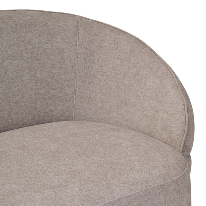 Cellio Taupe Chenille 3 Seater Curved Sofa Sofa 