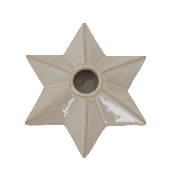 Ceramic Angled Star Candlestick Holder Accessories 