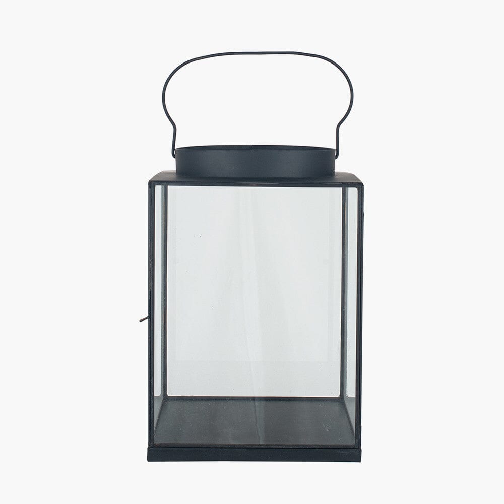 Chai Medium Black Metal & Glass Lantern Accessories 
