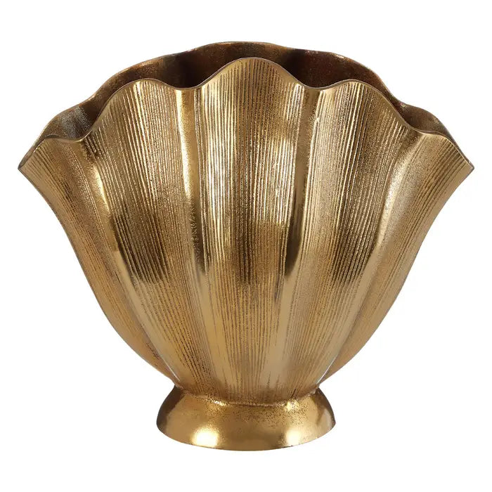 Chardonett Large Gold Metal Fluted Vase Accessories 