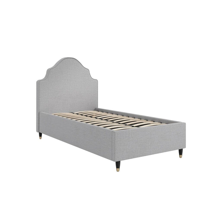 Charleston Light Grey Luxury Curved Single Bed Beds and Headboards 