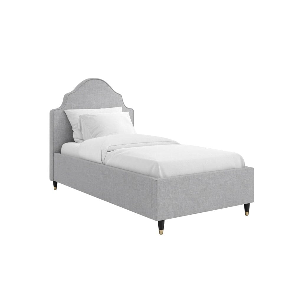 Charleston Light Grey Luxury Curved Single Bed Beds and Headboards 