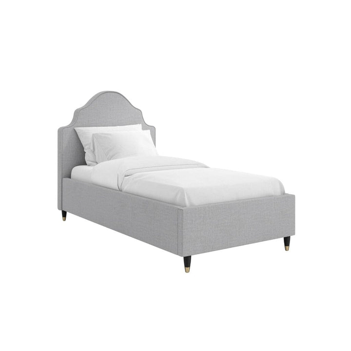 Charleston Light Grey Luxury Curved Single Bed Beds and Headboards 