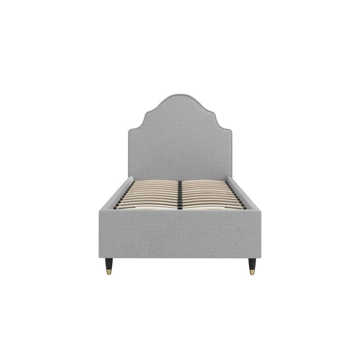 Charleston Light Grey Luxury Curved Single Bed Beds and Headboards 
