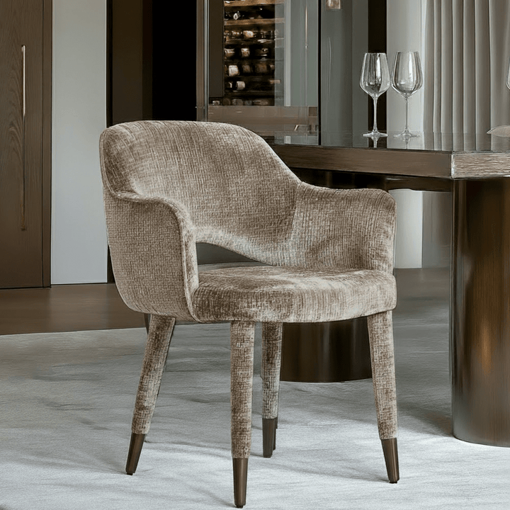 Charlotte Dark Stone Textured Dining Chair Furniture 