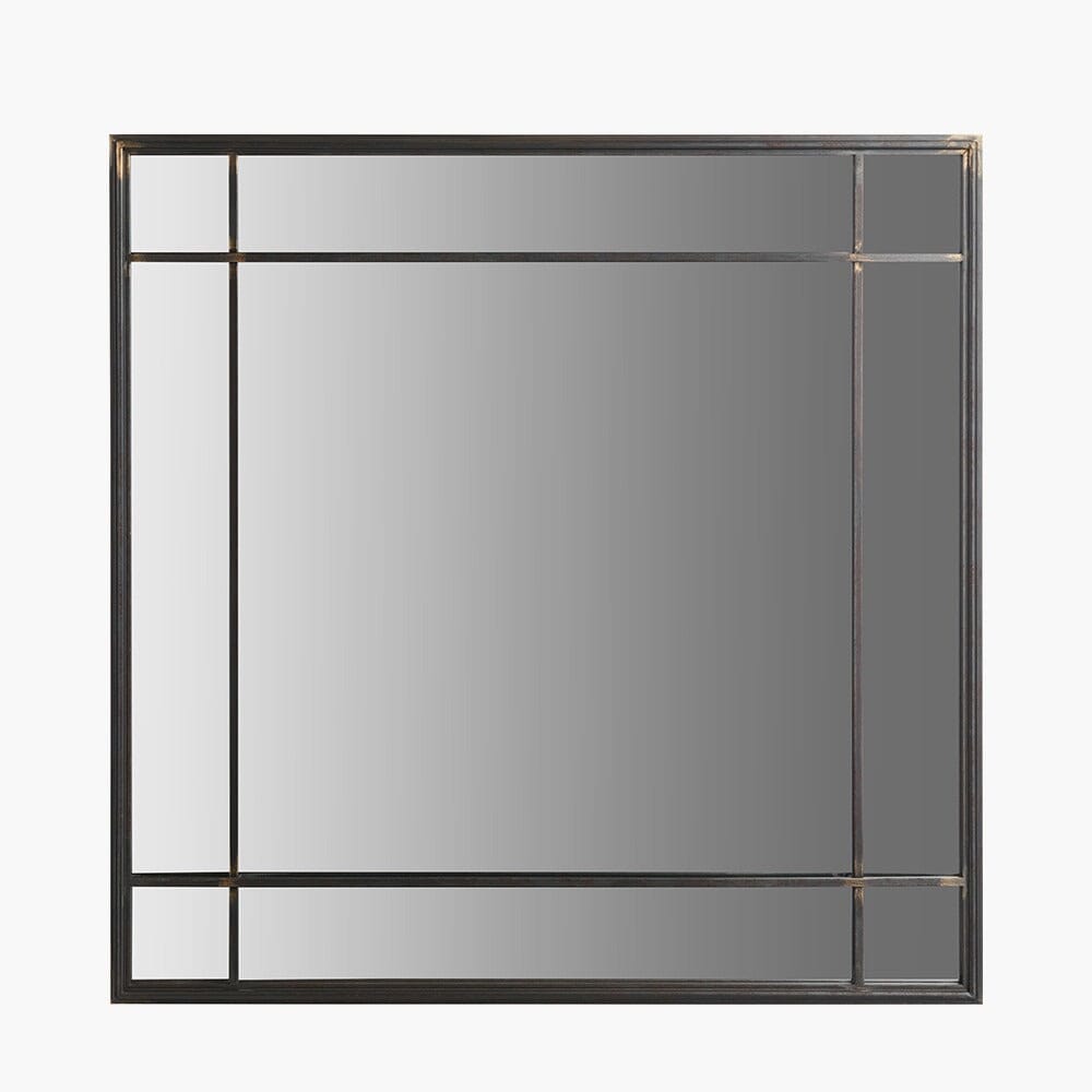 Chester Antique Bronze Square Metal Wall Mirror Accessories 