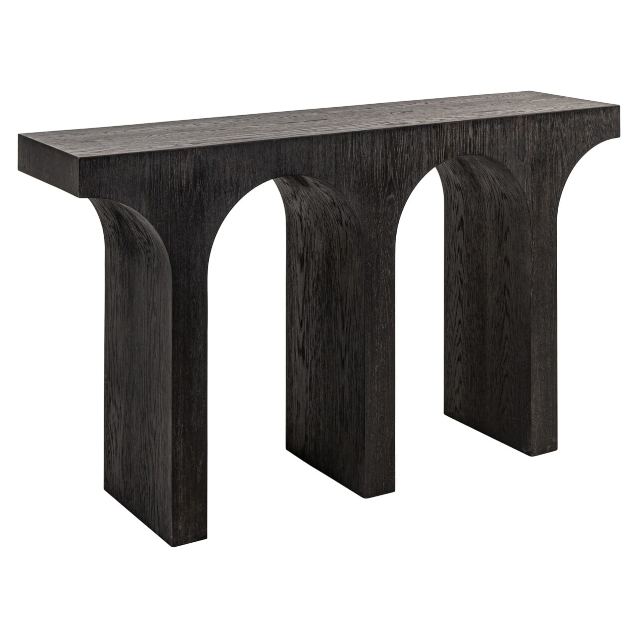 Churchill Black Wooden Arch Console Table Furniture 