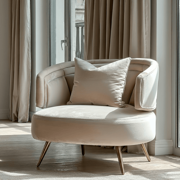Ciara Taupe Velvet Accent Chair Furniture 