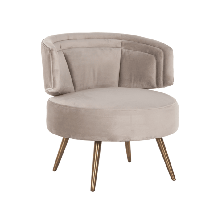 Ciara Taupe Velvet Accent Chair Furniture 