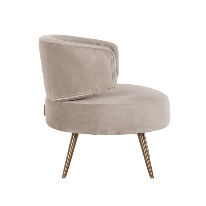 Ciara Taupe Velvet Accent Chair Furniture 