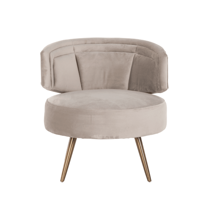 Ciara Taupe Velvet Accent Chair Furniture 
