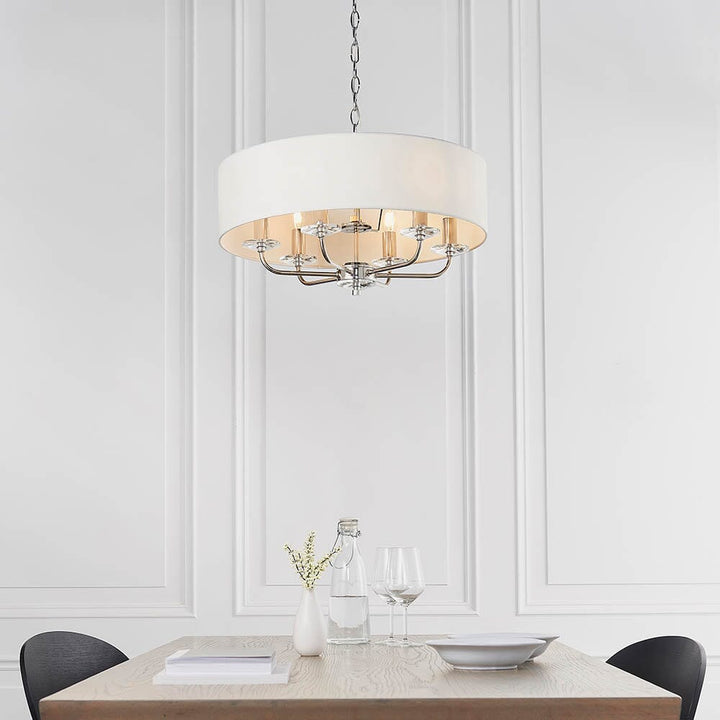 Cindy Silver 6 Light Pendant Ceiling Light Lighting 