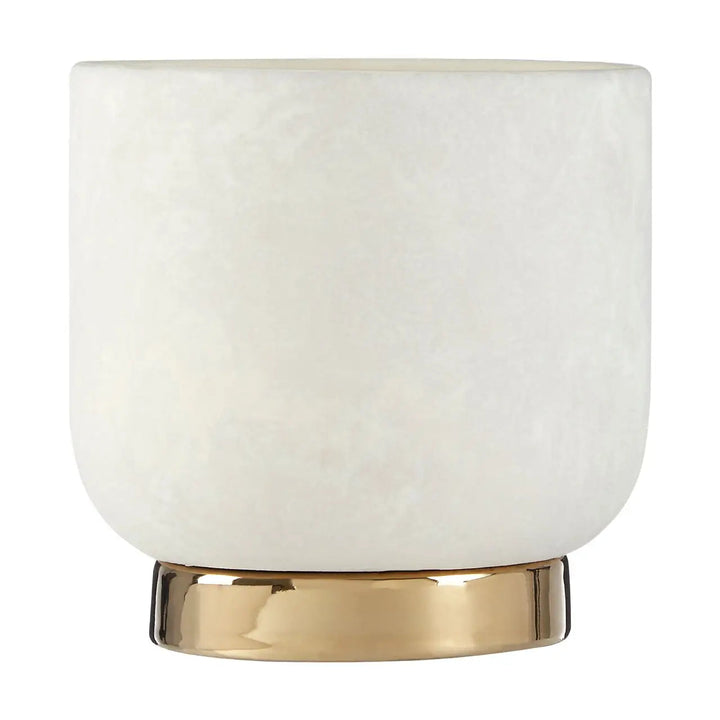 Cinzia Ceramic White & Gold Planter Accessories 