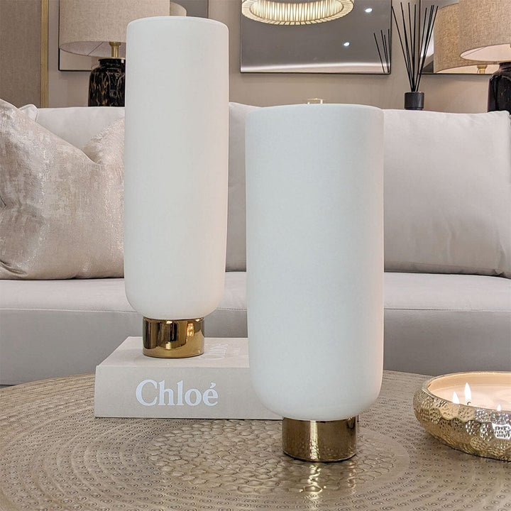 Cinzia Ceramic White & Gold Vase Accessories 