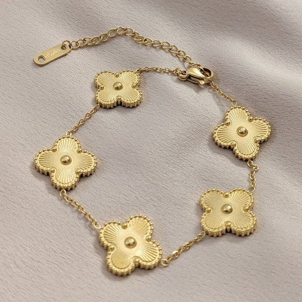 Clara Gold 5 Petal Bracelet Accessories - Lifestyle 