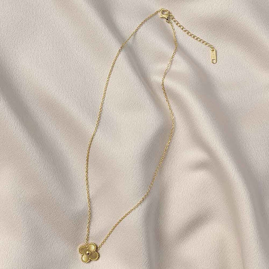 Clara Gold Petal Necklace Accessories - Lifestyle 