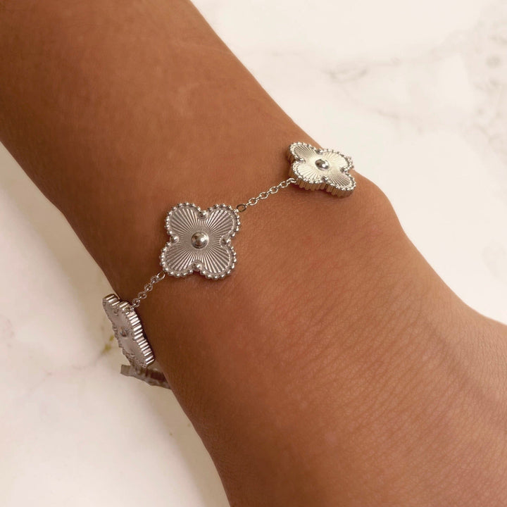 Clara Silver 5 Petal Bracelet Accessories - Lifestyle 