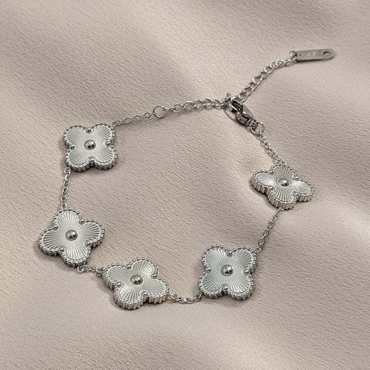 Clara Silver 5 Petal Bracelet Accessories - Lifestyle 