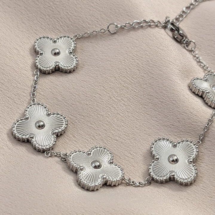 Clara Silver 5 Petal Bracelet Accessories - Lifestyle 