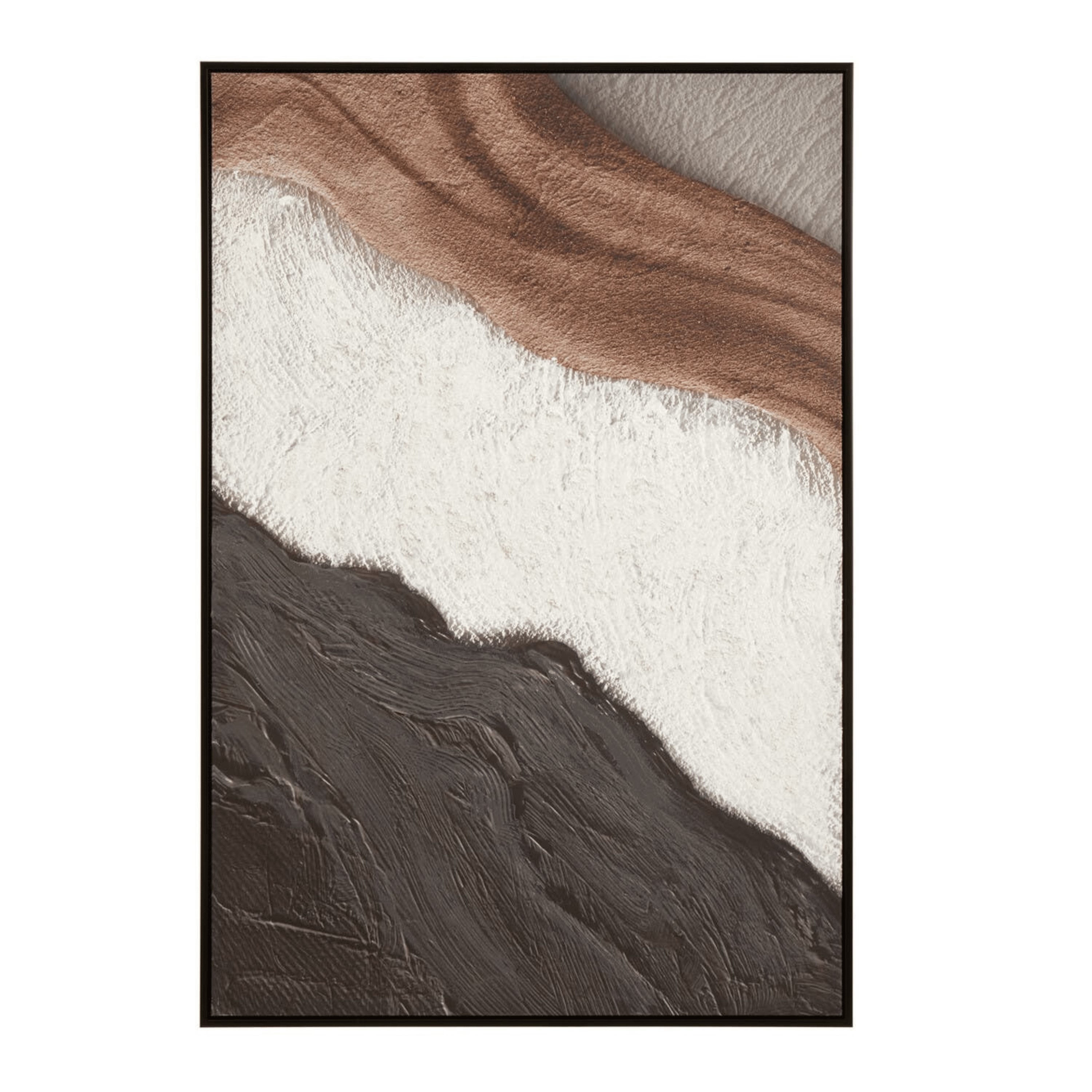 Clarence Brown & Terracotta Textured Canvas Wall Art Accessories 